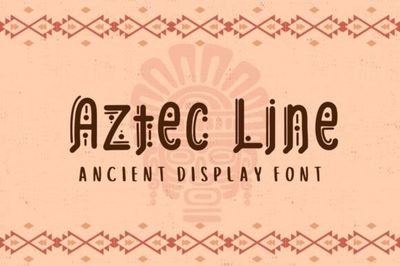 Aztec Line Display Font for Bold Branding and Campaign Design