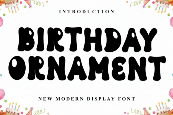 Birthday Ornament Font for Festive Campaign Designs