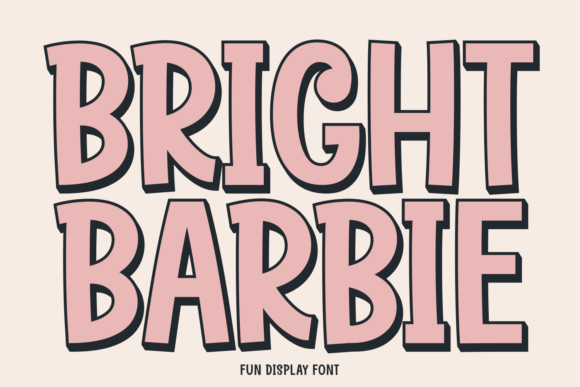 Bright Barbie Font for Playful Editorial Design