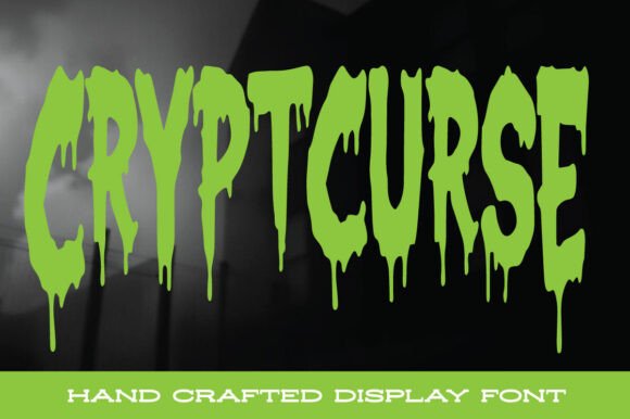 Cryptcurse Font for Eerie Branding and Display Use