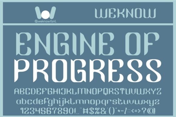 Engine of Progress: A Bold Display Font for Modern Branding