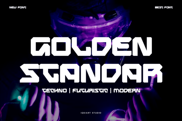 Golden Standar: A Futuristic Display Font for Bold Digital Design