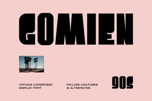 Gomien: A 90s Retro Display Font for Bold Campaigns