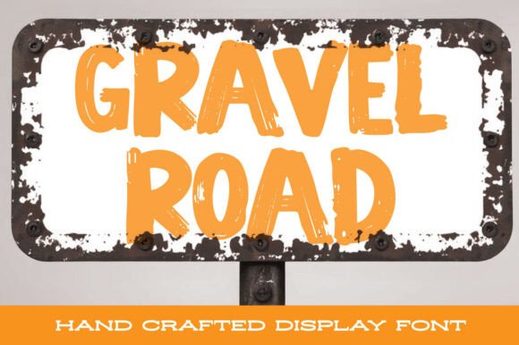 Gravel Road: A Bold Display Font for Rugged Visual Impact