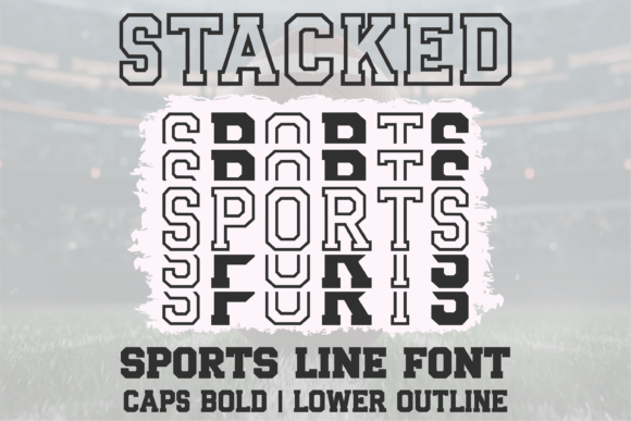 Stacked Sports Line Font for Bold Branding and Eye-Catching Designs