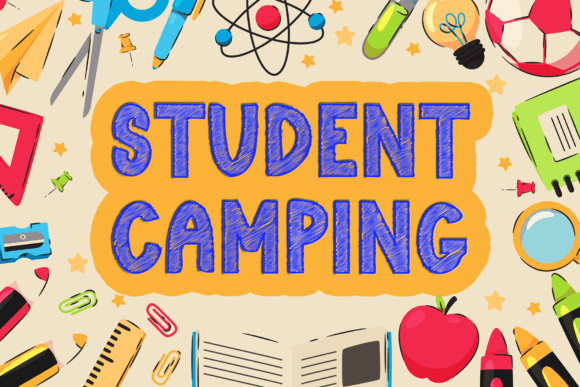 Student Camping Font for Eye-Catching Campaign Designs