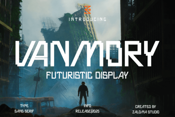 Vanmory: A Futuristic Display Font for Bold Editorial Design